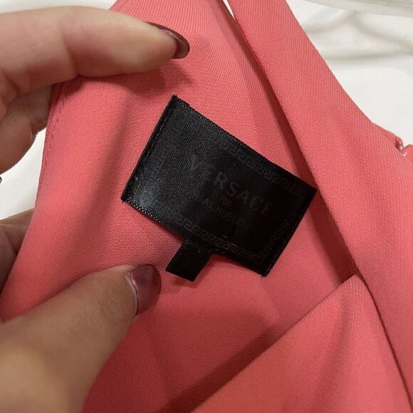 VERSACE x Riacheulo pink maxi cutout sleeveless high slit dress size 40 US XS - Picture 5 of 9